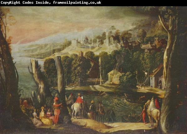 Pietro, Nicolo di Landschaft mit Damen und Reitern