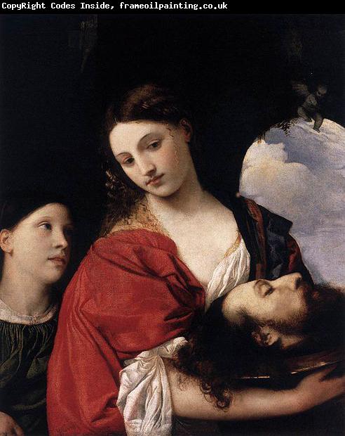 Titian Salome con la testa del Battista