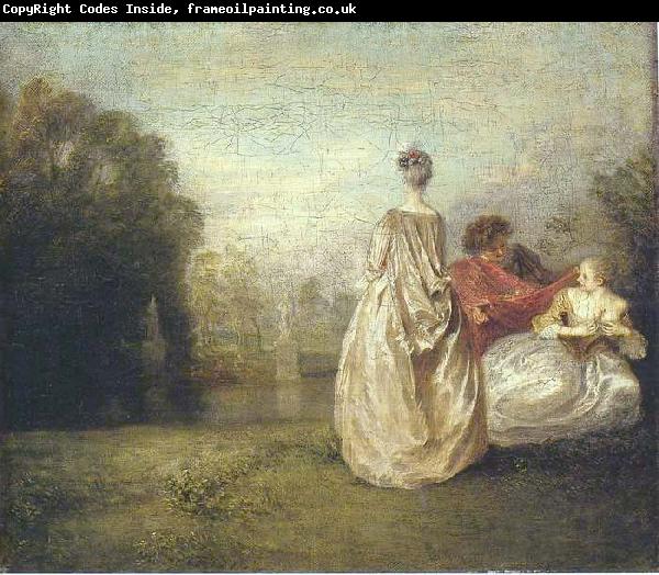 WATTEAU, Antoine Les deux cousines