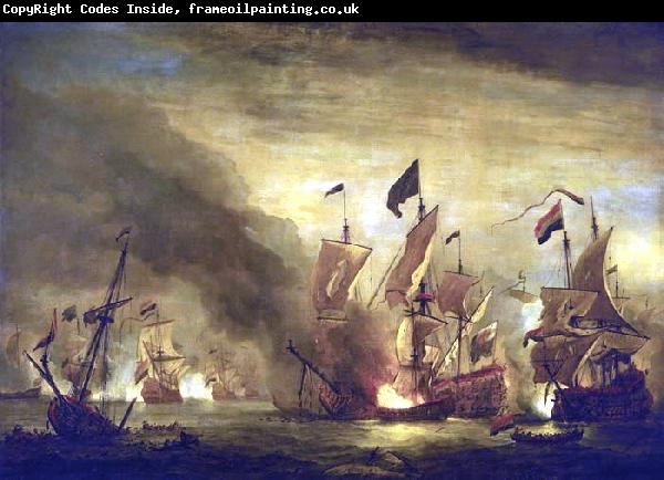 Willem Van de Velde The Younger Royal James  at the Battle of Solebay