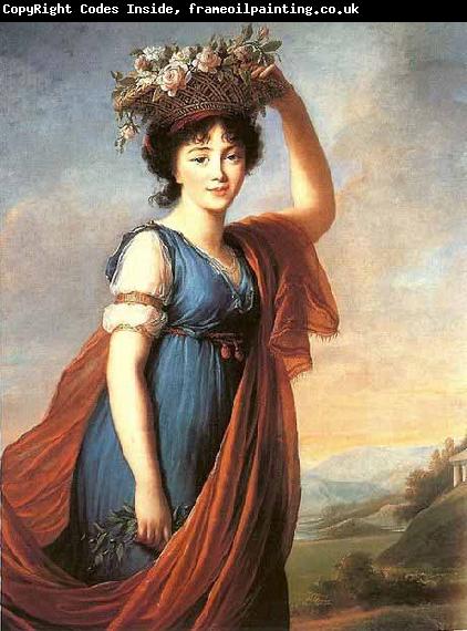 elisabeth vigee-lebrun Princess Eudocia Ivanovna Galitzine as Flora 1799