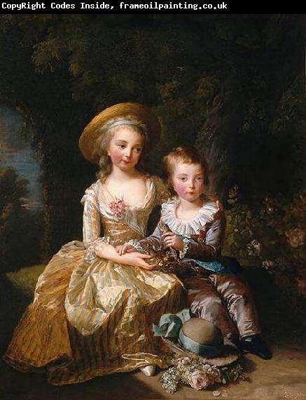 elisabeth vigee-lebrun Portrait of Madame Royale and Louis Joseph, Dauphin of France