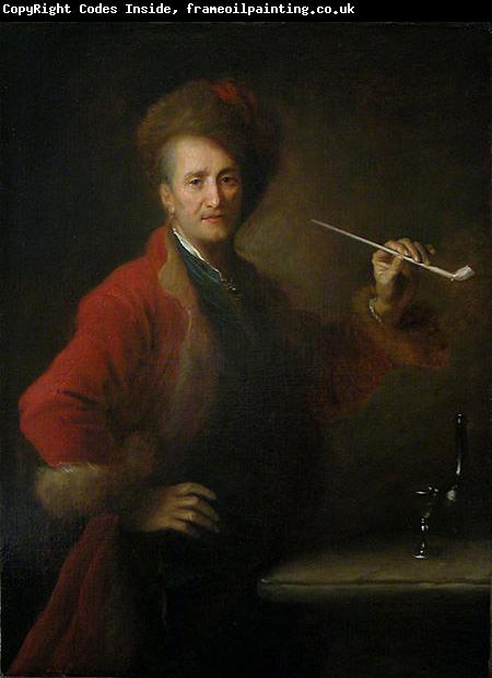 unknow artist Portrait d'homme en costume polonais, une pipe a la main.