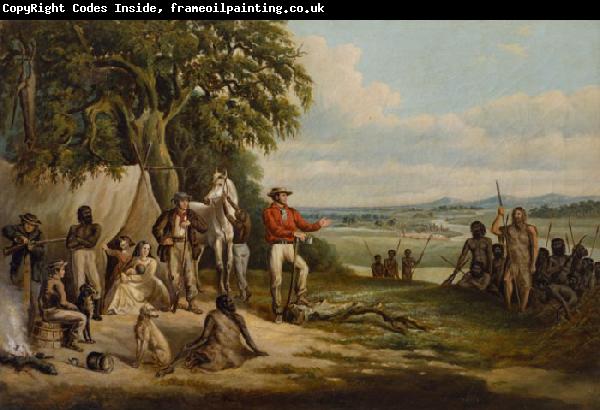 unknow artist The first settlers discover Buckley