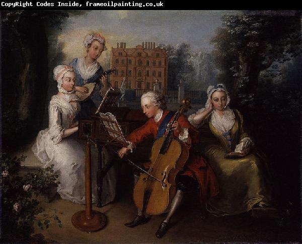 unknow artist Frederick, Prince of Wales, and his sisters