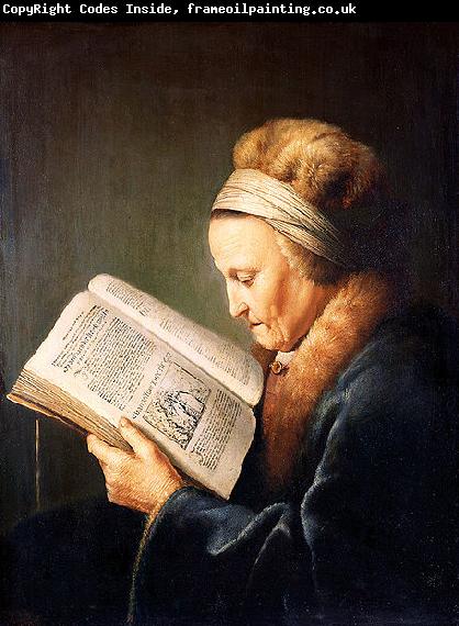 unknow artist Portrait of an old woman reading