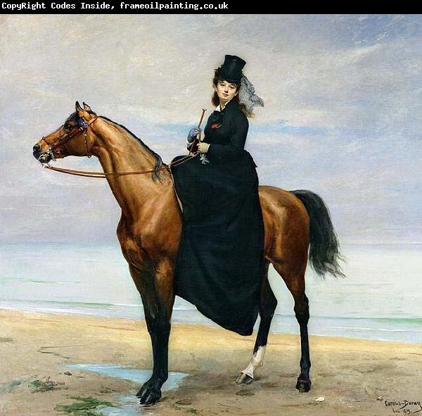 unknow artist Equestrian Portrait of Mademoiselle Croizette