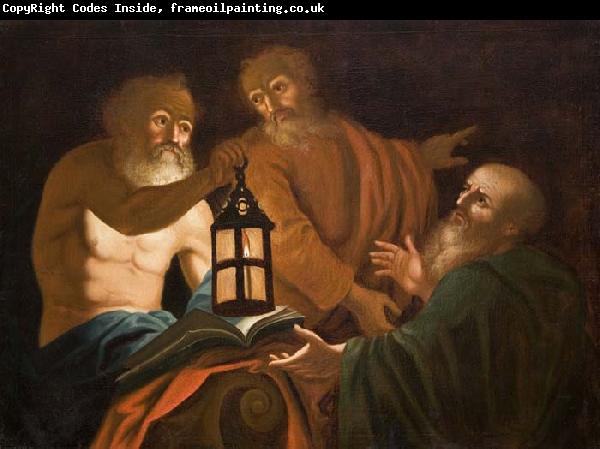 unknow artist Diogenes. Unsigned painting,