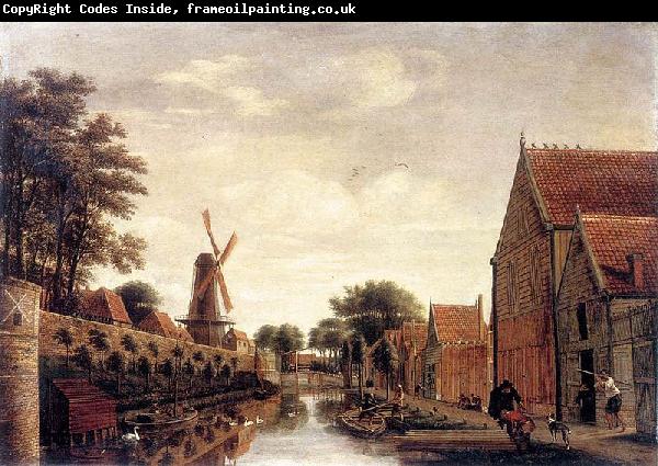 unknow artist The Delft City Wall with the Houttuinen