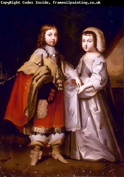 unknow artist Portrait of Louis XIV and his brother