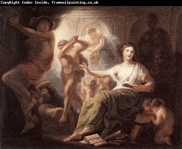 unknow artist Hercules Protects Painting from Ignorance and Envy