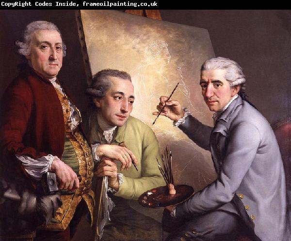 unknow artist Portrait of Agostino Carlini; Francesco Bartolozzi; Giovanni Battista Cipriani