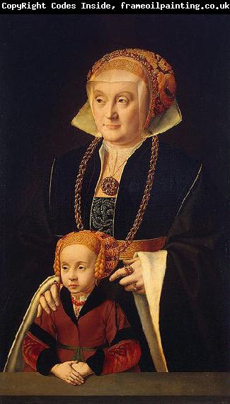 unknow artist Portrait of a Lady with her daughter