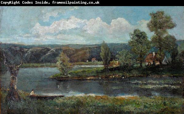 unknow artist Landscape with river