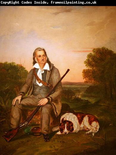 unknow artist Oil on canvas portrait of John James Audubon