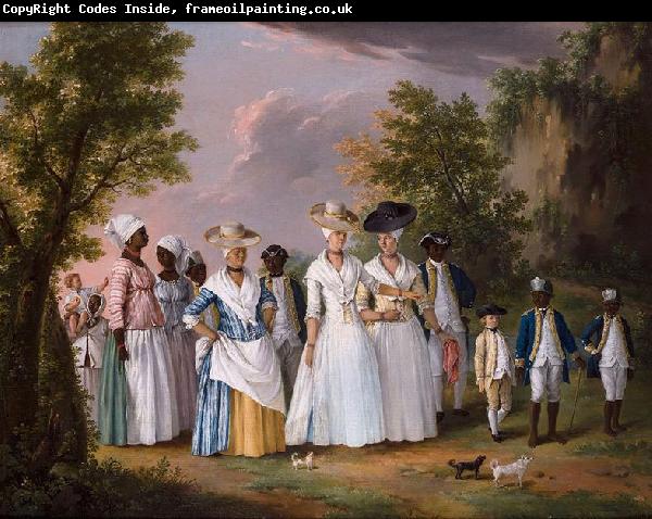 unknow artist Free Women of Color with their Children and Servants in a Landscape,