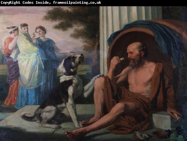 unknow artist Oil painting of Diogenes by Pugons