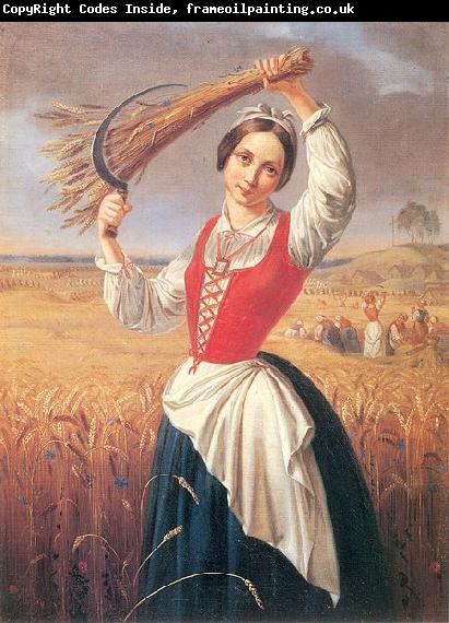 unknow artist Woman harvester