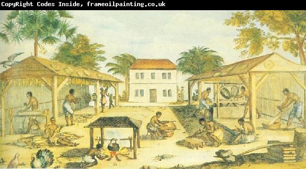 unknow artist Slaves working in 17th-century Virginia