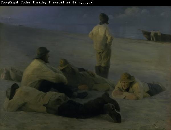 unknow artist Fishermen on Skagen Beach