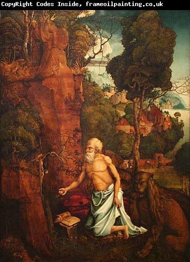 unknow artist The Penitent St Jerome in a landscape