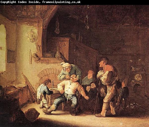 Adriaen van ostade Barber Extracting of Tooth.