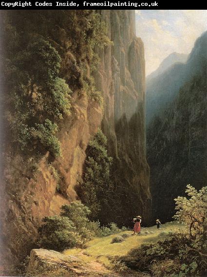 Carl Spitzweg Maherinnen im Gebirge