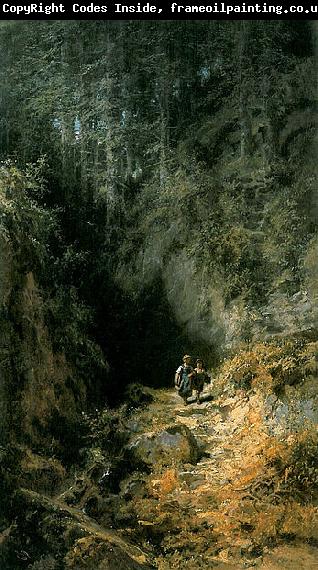 Carl Spitzweg Schulkinder im Wald