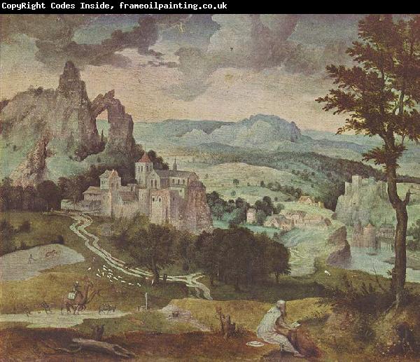 Cornelis Massijs Hl. Hieronymus in einer Landschaft