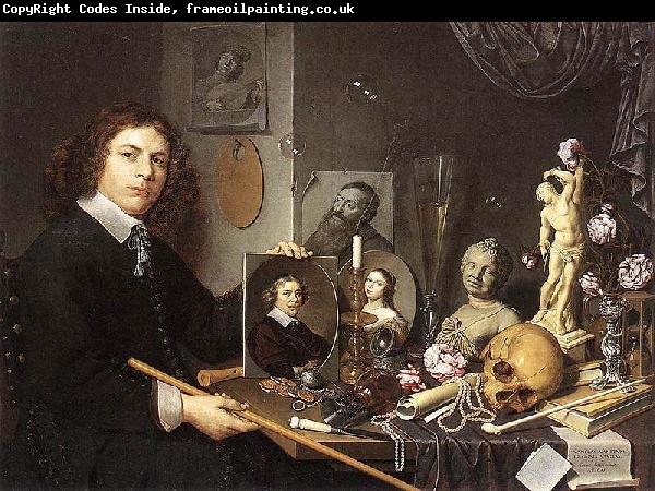 David Bailly Self-portrait With Vanitas Symbols