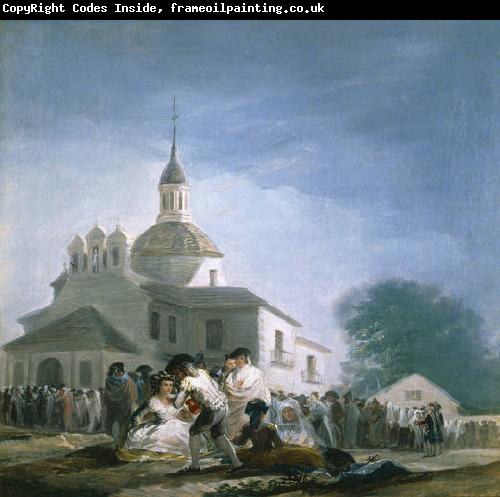 Francisco de Goya La ermita de San Isidro el dia de la fiesta