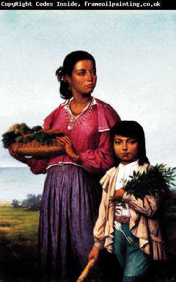 Francois Bernard Portrait of Two Chitimacha Indians