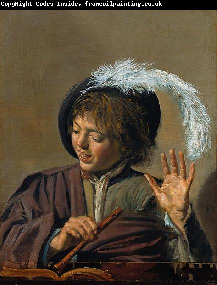 Frans Hals Singing Boy with Flute