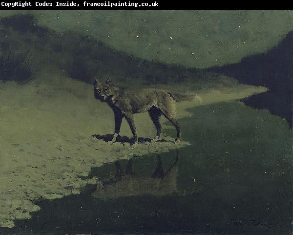 Frederic Remington Moonlight, Wolf