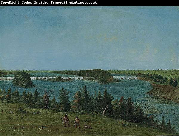 George Catlin Las cataratas de San Antonio