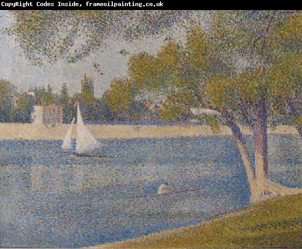 Georges Seurat The river Seine at La Grande-Jatte