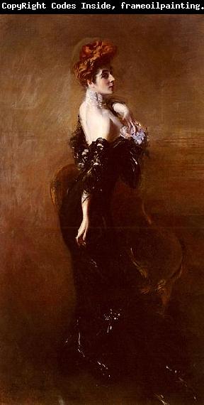 Giovanni Boldini Portrait Of Madame Pages In Evening Dress