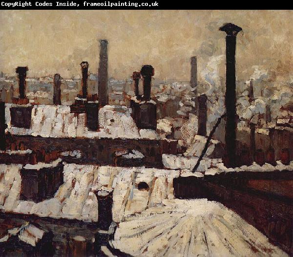 Gustave Caillebotte Toits sous la neige, Paris