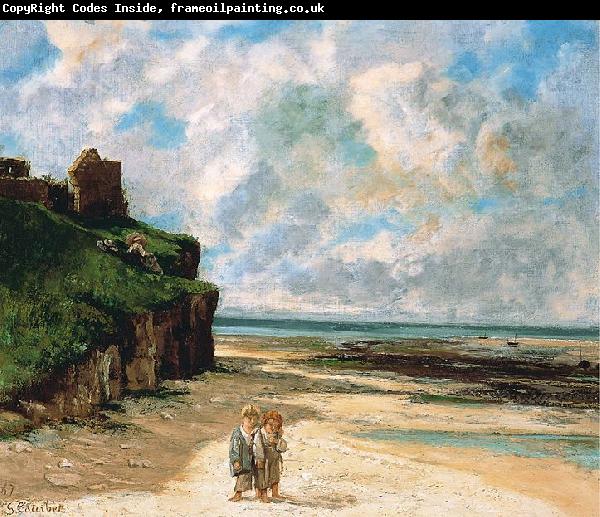 Gustave Courbet The Beach at Saint-Aubin-sur-Mer