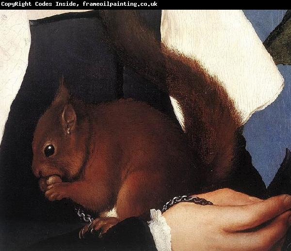 Hans holbein the younger Portrait of a Lady with a Squirrel and a Starling