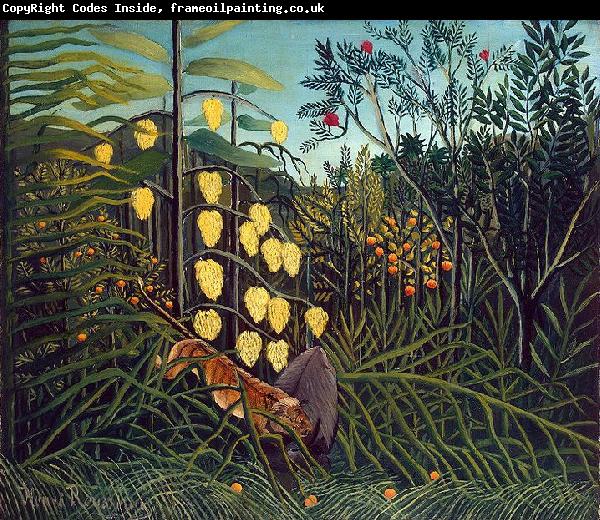 Henri Rousseau Struggle between Tiger and Bull