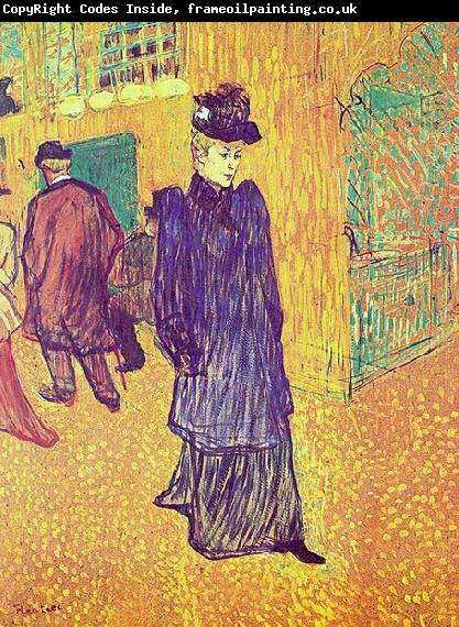 Henri de toulouse-lautrec Jane Avril sortant du Moulin Rouge