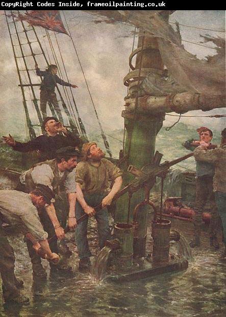 Henry Scott Tuke ALL HANDS TO THE PUMPS