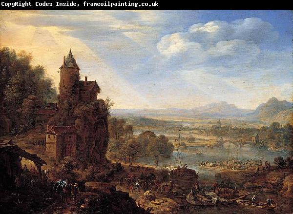 Herman Saftleven An Extensive Rhenish River Landscape