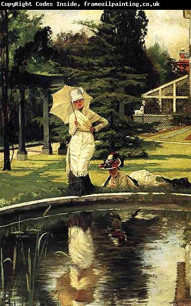 James Joseph Jacques Tissot In an English Garden