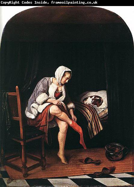 Jan Steen Woman at her toilet