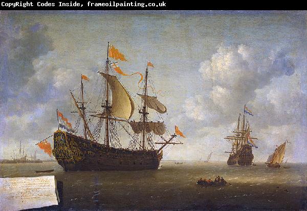 Jeronymus van Diest The seizure of the English flagship 'Royal Charles,' captured during the raid on Chatham, June 1667.