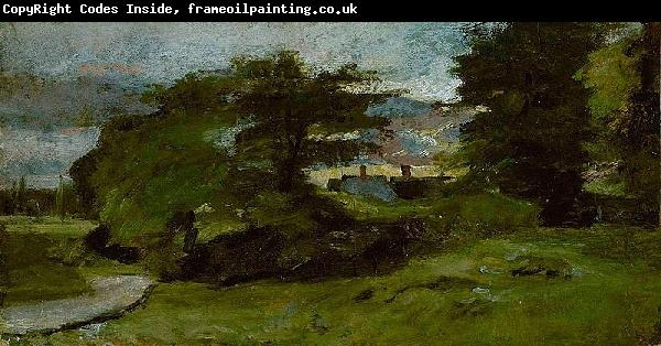 John Constable Landscape with Cottages