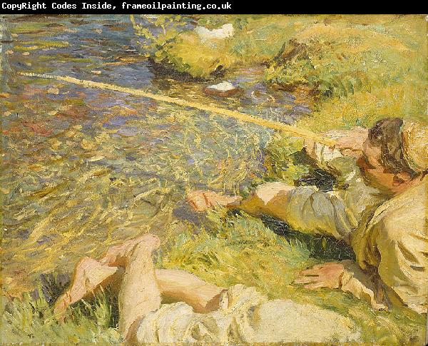 John Singer Sargent A Man Fishing