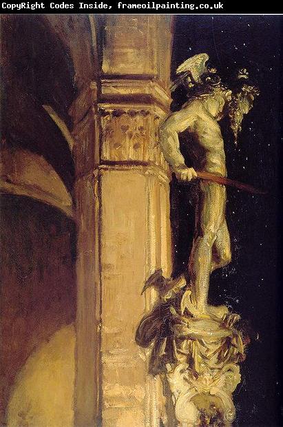 John Singer Sargent Statue of Perseus by Night